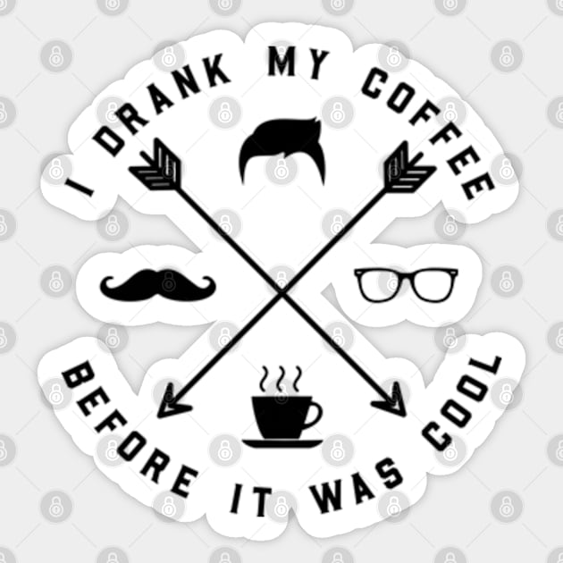 Coffee Hipster Sticker by deadright